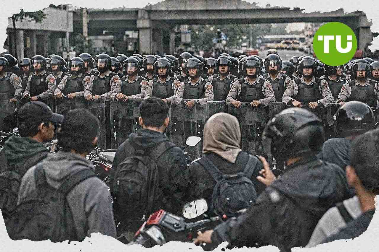 Aksi mahasiswa UBK di Jakarta memicu pembatasan akses menuju Medan Merdeka Selatan