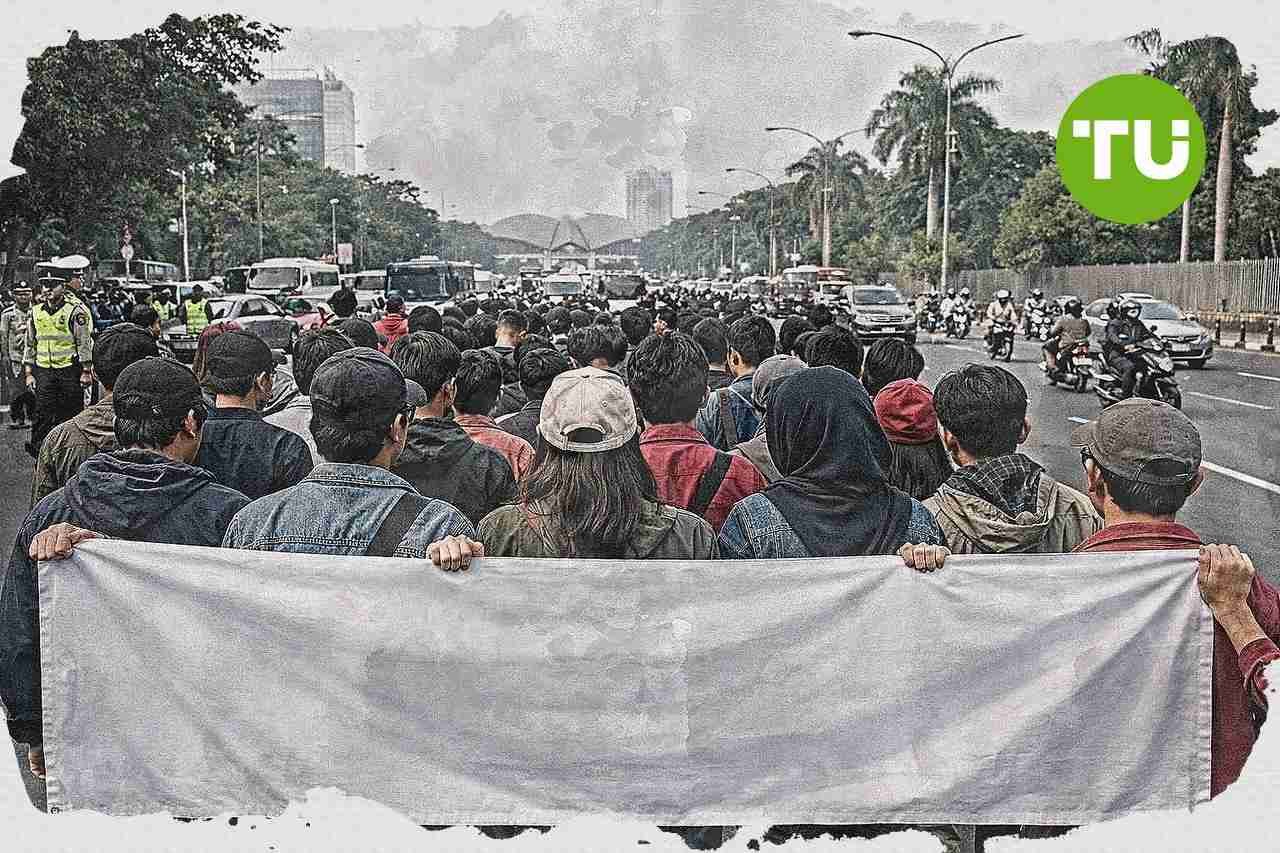 Aksi mahasiswa di Jakarta dorong tuntutan ekonomi dan supremasi sipil ke DPR