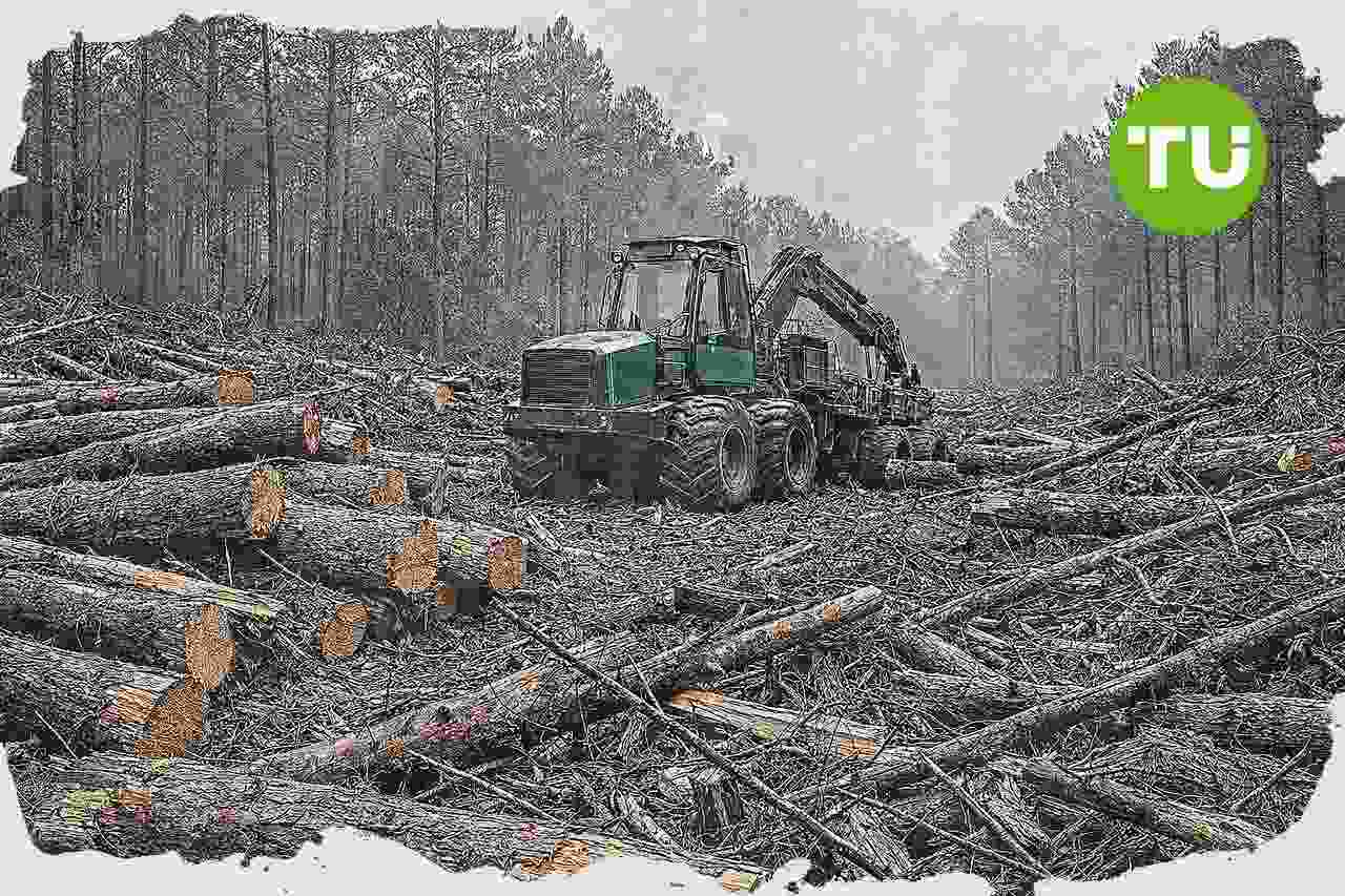 Centro enfrenta limpeza florestal prolongada após tempestade Kristin